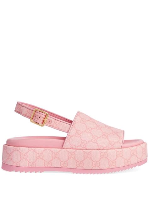 platform pink gucci slides|Gucci platform sandals pink.